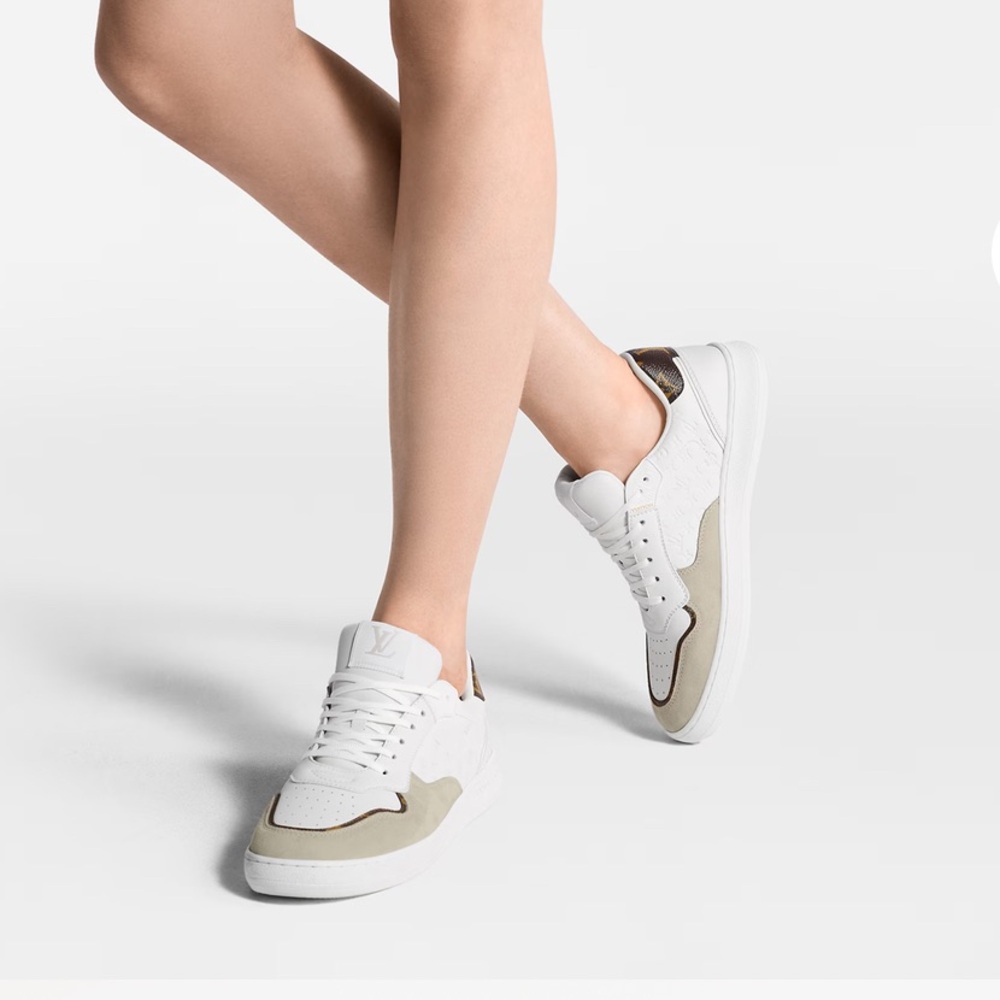 Louis Vuitton White and Tan Women's Sneakers